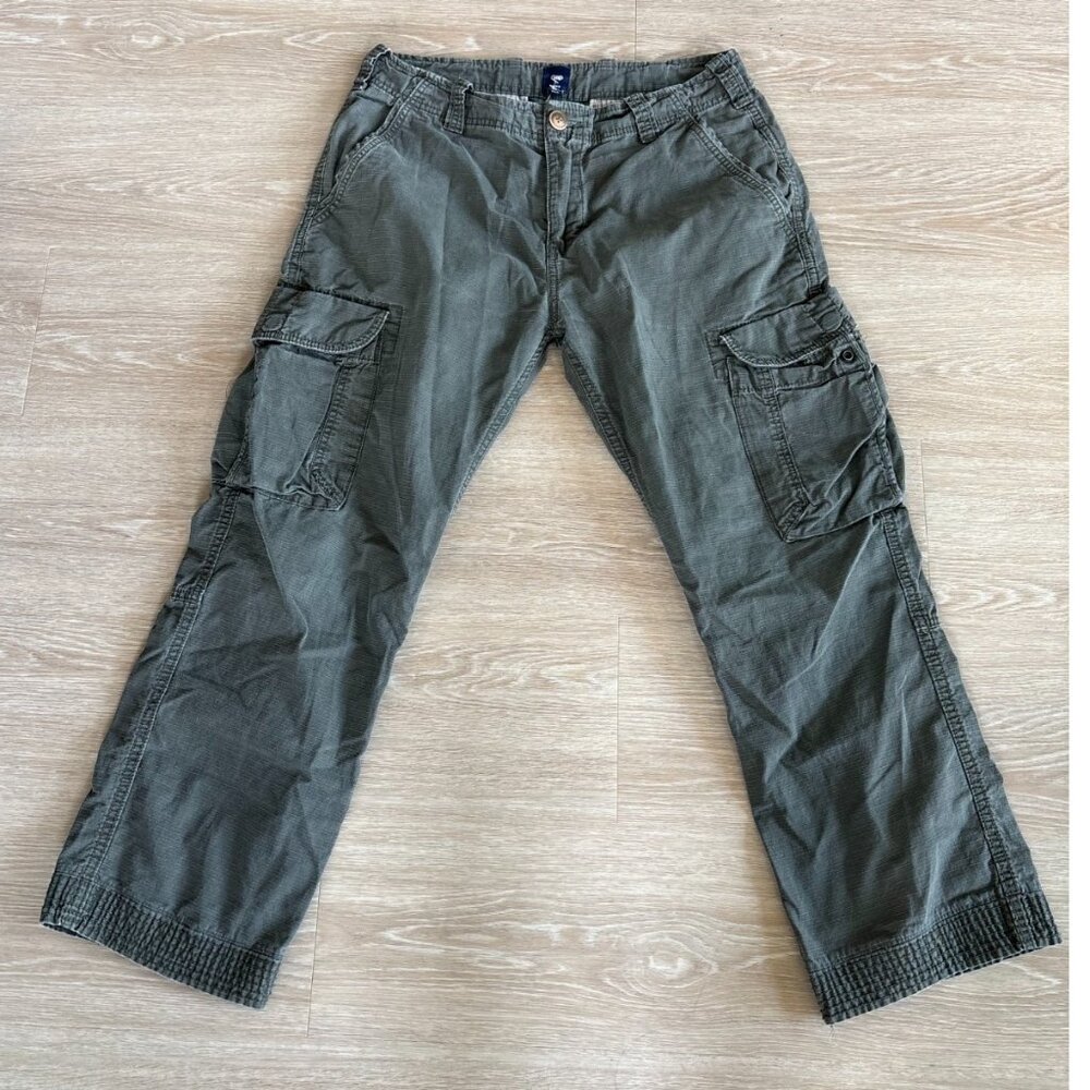 GAP Dark Green Straight Fit Slim Taper Cargo Pants Men's Size 31x32